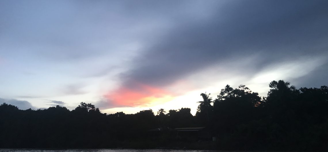 Sonnenuntergang am Kinabatangan River