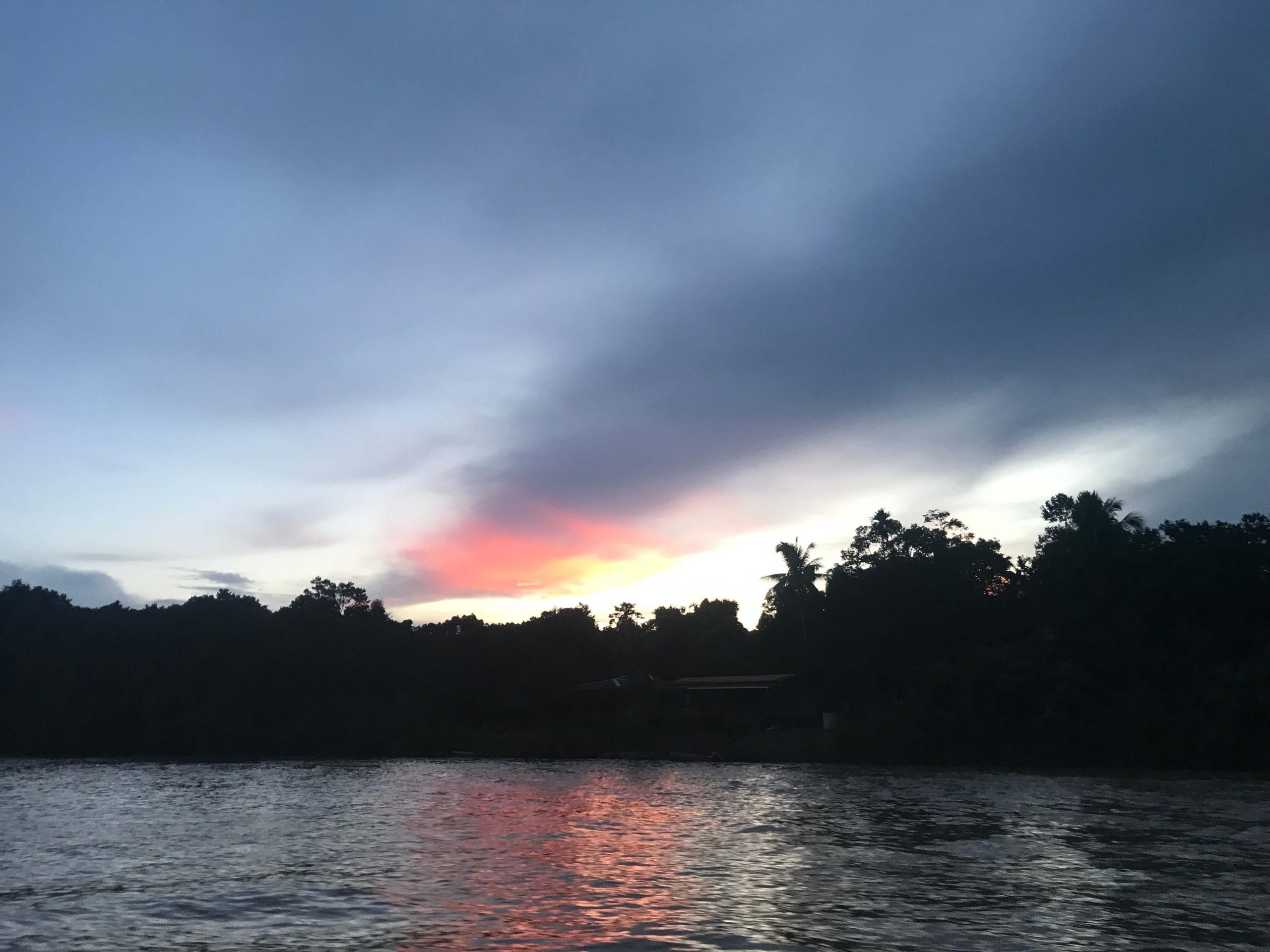 Sonnenuntergang am Kinabatangan River