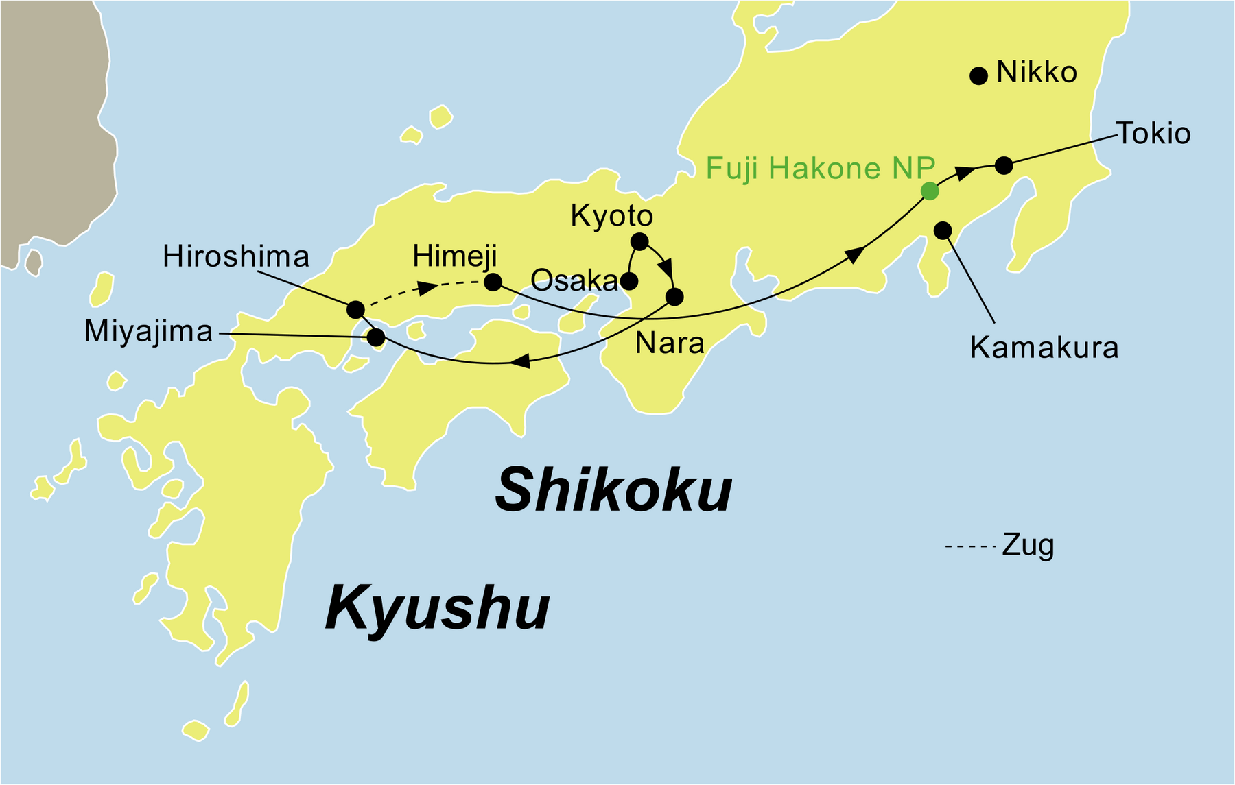 Flug von tokio nach osaka