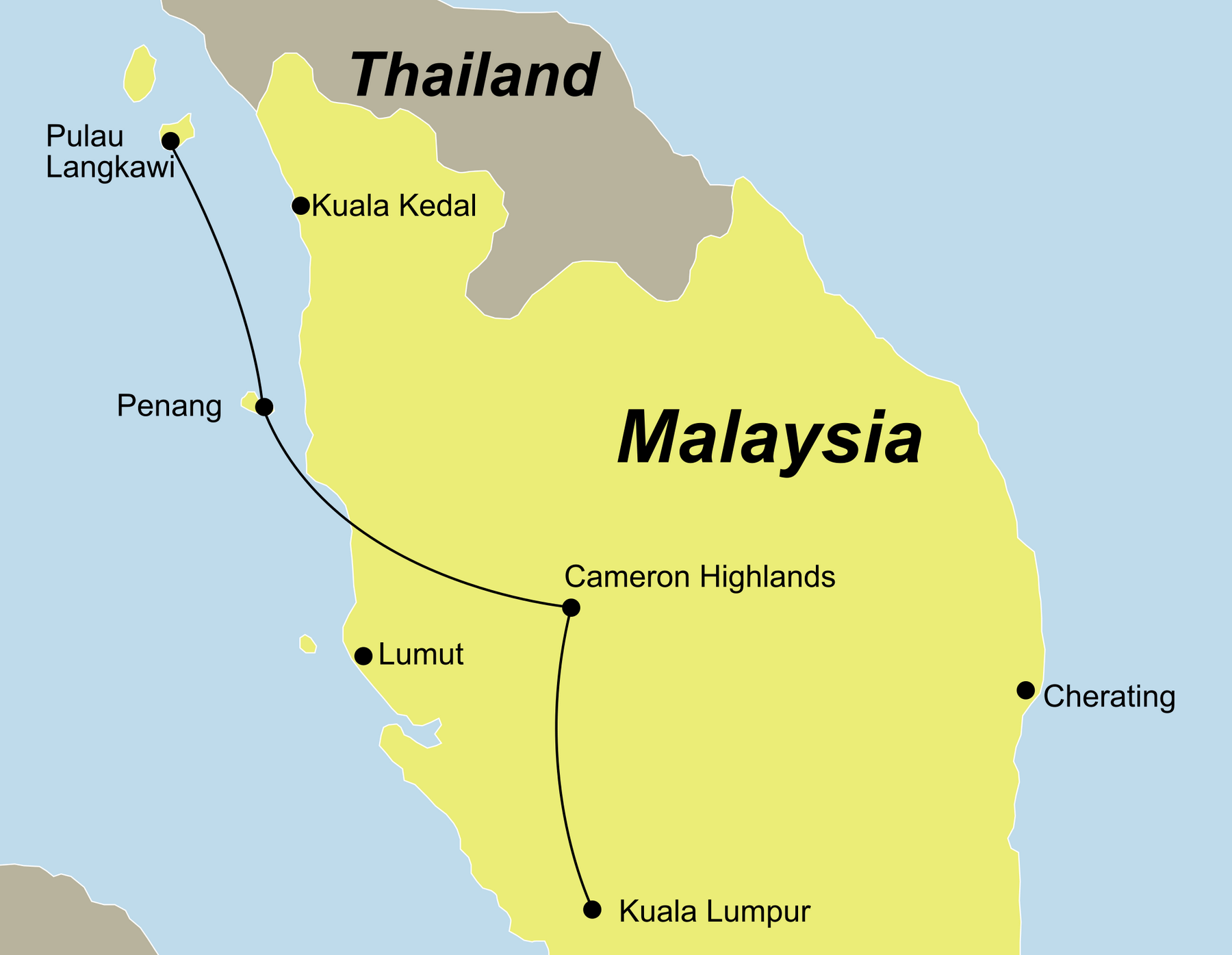 Malaysia Rundreise – Überland Kuala Lumpur Langkawi