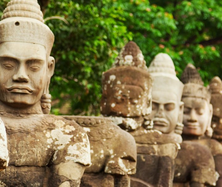 Die eindrucksvolle Tempelanlage von Bayon wurde als Haupttempel für Angkor Thom errichtet.
