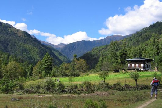 Ausblick beim Bhutan Trekking