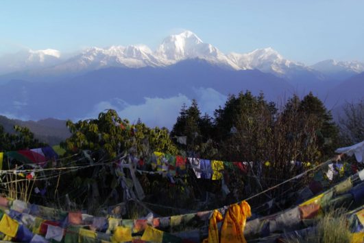 Ausblick von Poonhill Gipfel auf das Annapurna Massiv