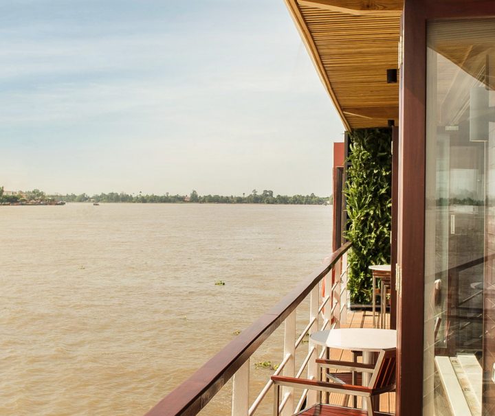 Die Mekong Eyes Explorer bietet ausreichend Platz um die Aussicht bei einer Flusskreuzfahrt zu genießen