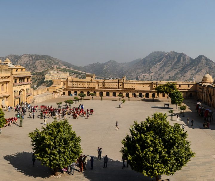 Fabelhafter Ausblick über den Innenhof im Amber Fort