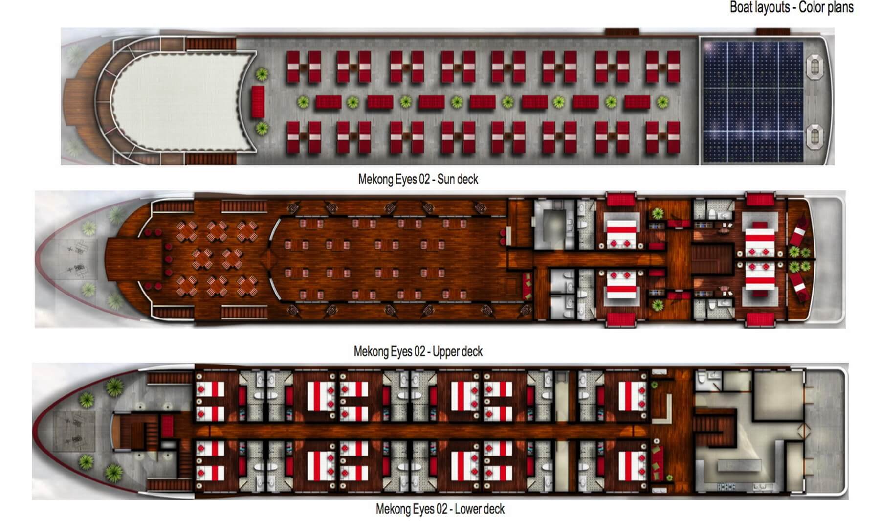 Der Deckplan der Mekong Eyes Explorer