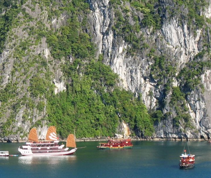 Eine Kreuzfahrt auf einer Dschunke durch die mystische Halong Bucht (UNESCO-Weltnaturerbe) gehört zu den besonderen Höhepunkten einer Vietnam Reise.