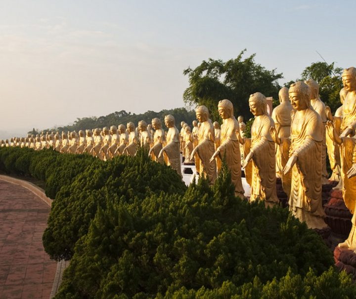 Das Foguangshan Kloster, ungefähr 45 km nordöstlich von Khaosiung gelegen, ist das größte buddhistische Kloster Taiwans.