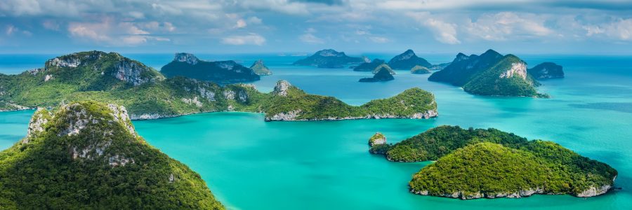 Der Ang Thong Marine Nationalpark umfasst eine Gruppe von 42 Inseln im Golf von Thailand.