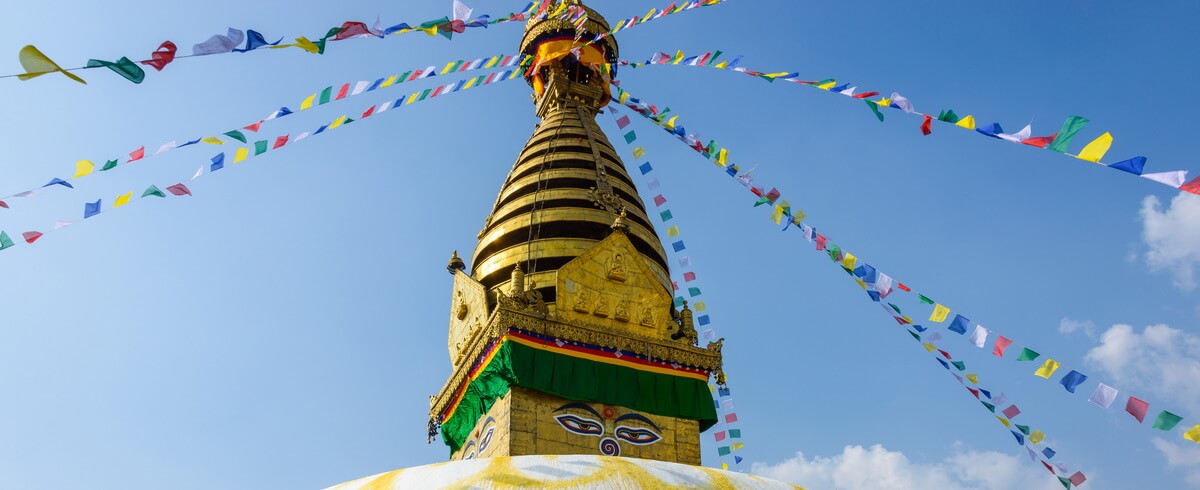 Swayambhunath stupa in Kathmandu, Nepal (before the 2015 earthquakes)