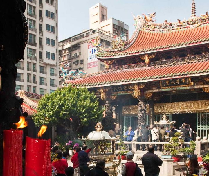 Der berühmte Longshan-Tempel in Taipeh wurde 1738 von chinesischen Einwanderern erbaut.