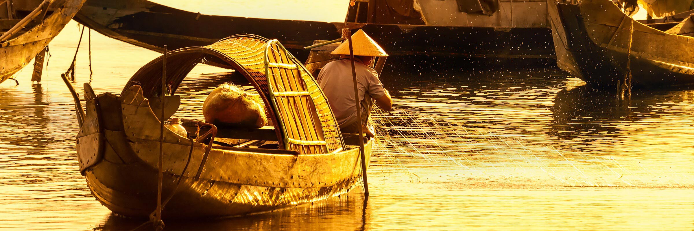 In Hue in Zentralvietnam gibt es zahlreiche Lagunen, Cau Hai zählt zu den größeren und hat auch eine Wasserverbindung zu anderen Lagunen.