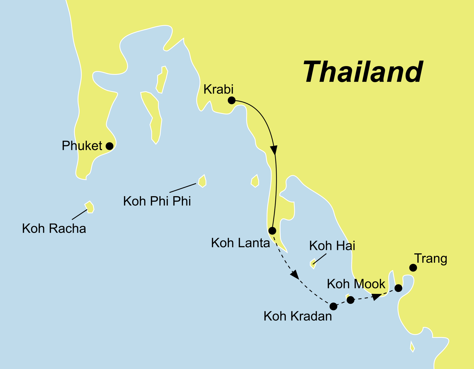 Thailand Inselhopping - Koh Lanta, Koh Kradan, Koh Mook