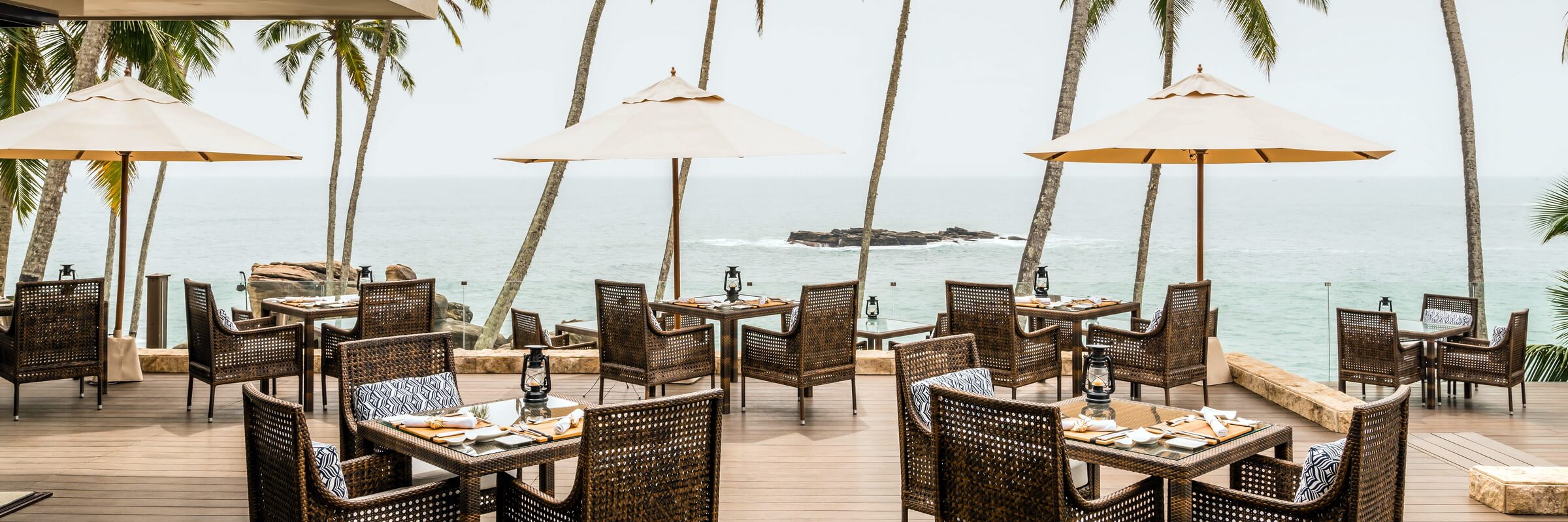 Das bekannte Il Mare im Anantara Peace Haven Tangalle Resort verwöhnt Sie mit italienischer Küche bei gleichzeitigem Panorama auf den Indischen Ozean.