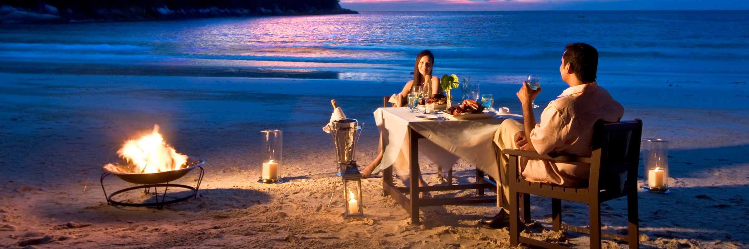 Im Pangkor Laut Resort ist man gerne bereit, für die Gäste einRomantisches Candle-Light-Dinner zu organisieren.