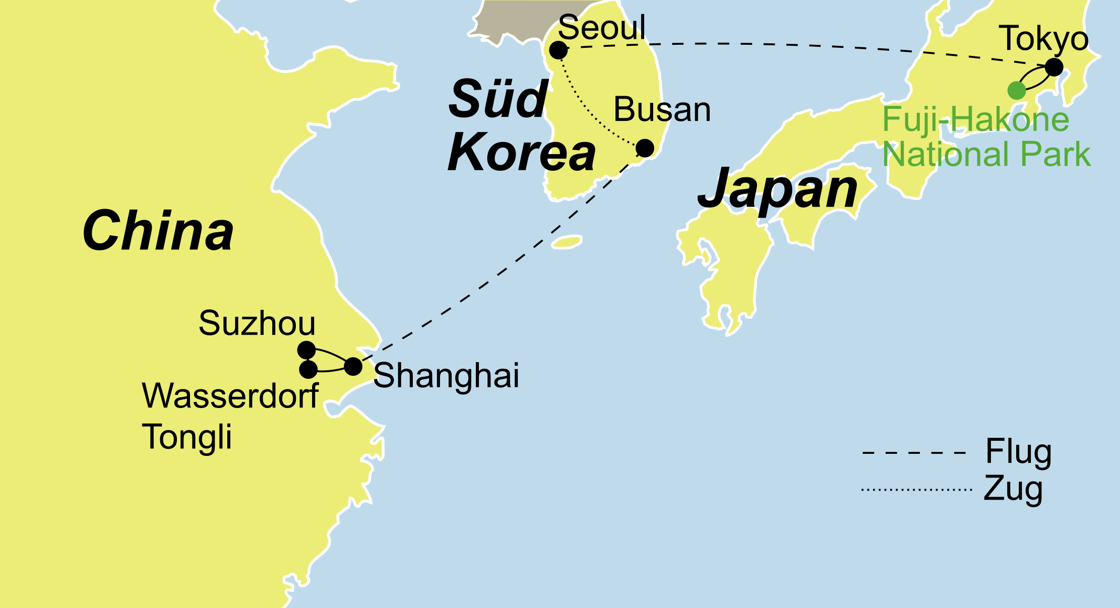 japan korea china tour
