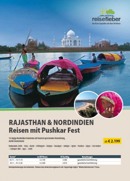 Entdecken Sie unsere Indien Reisen auf unserem Flyer