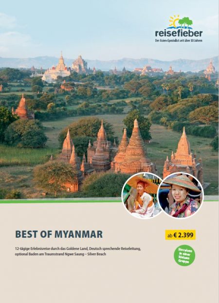 Myanmar Reisen auf unserem Flyer