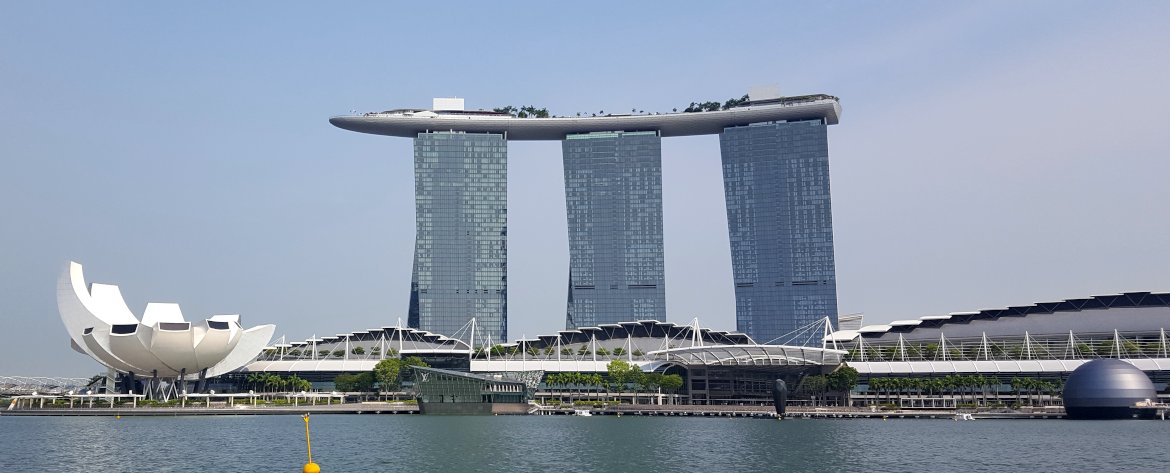 Das berühmte Marina Bay Sands Hotel