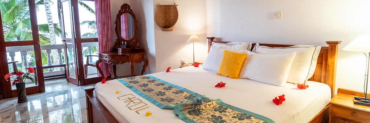 Zimmer im Hiru Villa Ayurveda Resort in Sri Lanka