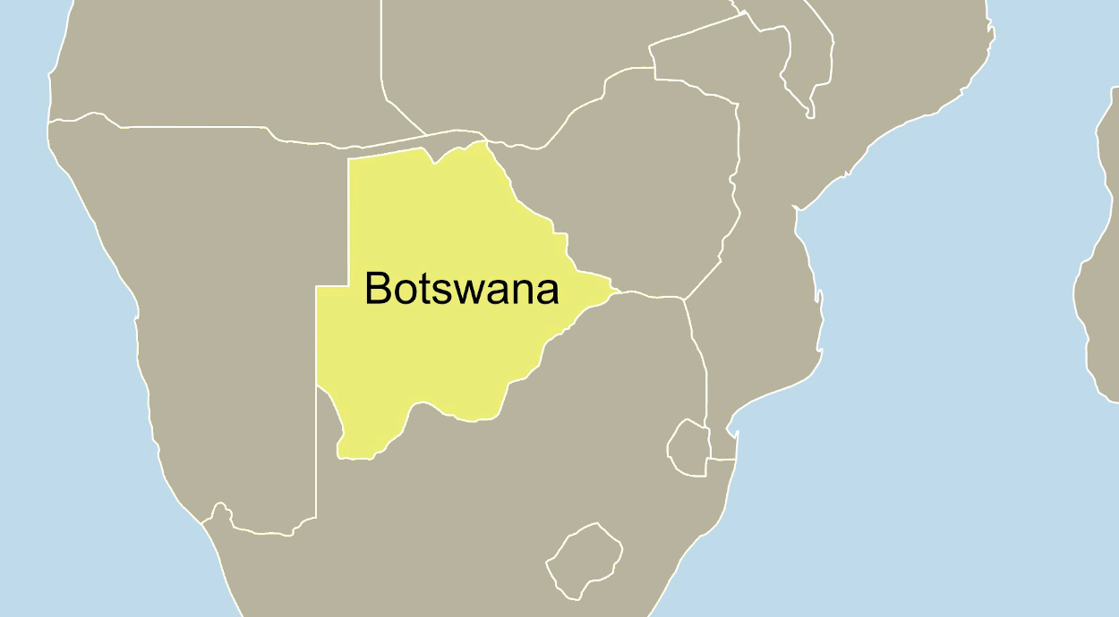 Karte Botswana