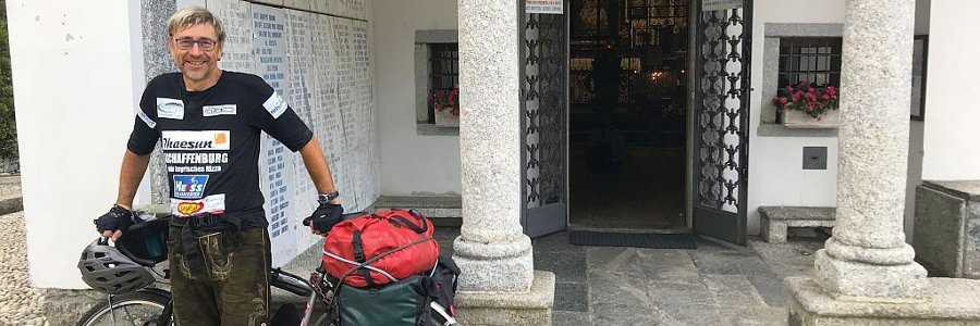 Wolfgang Mühlbauer bei der Madonna del Ghisallo in Italien