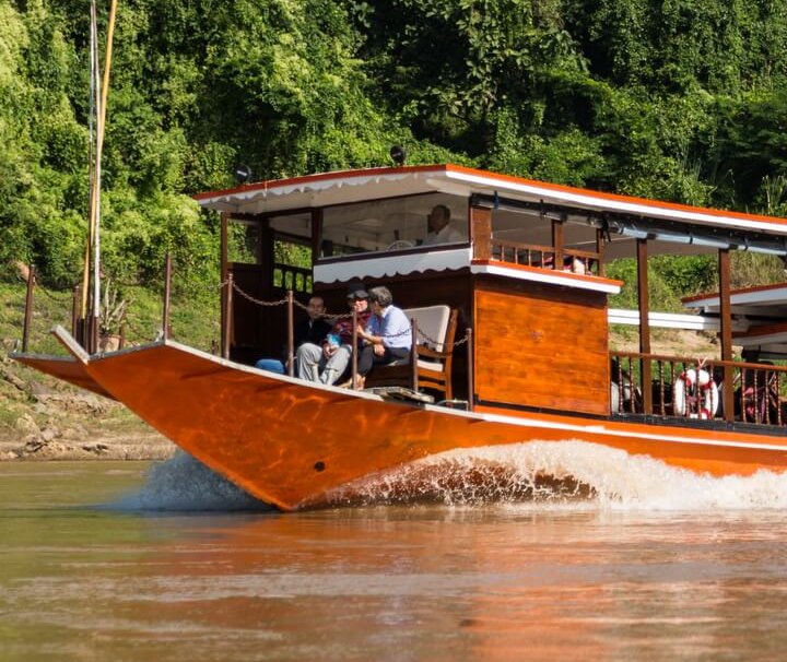 Luang Say Boat, Pak Ou 3 travelling on the Mekong River between Luang Prabang to Huay Xai or from Huay Xai to Luang Prabang, Laos