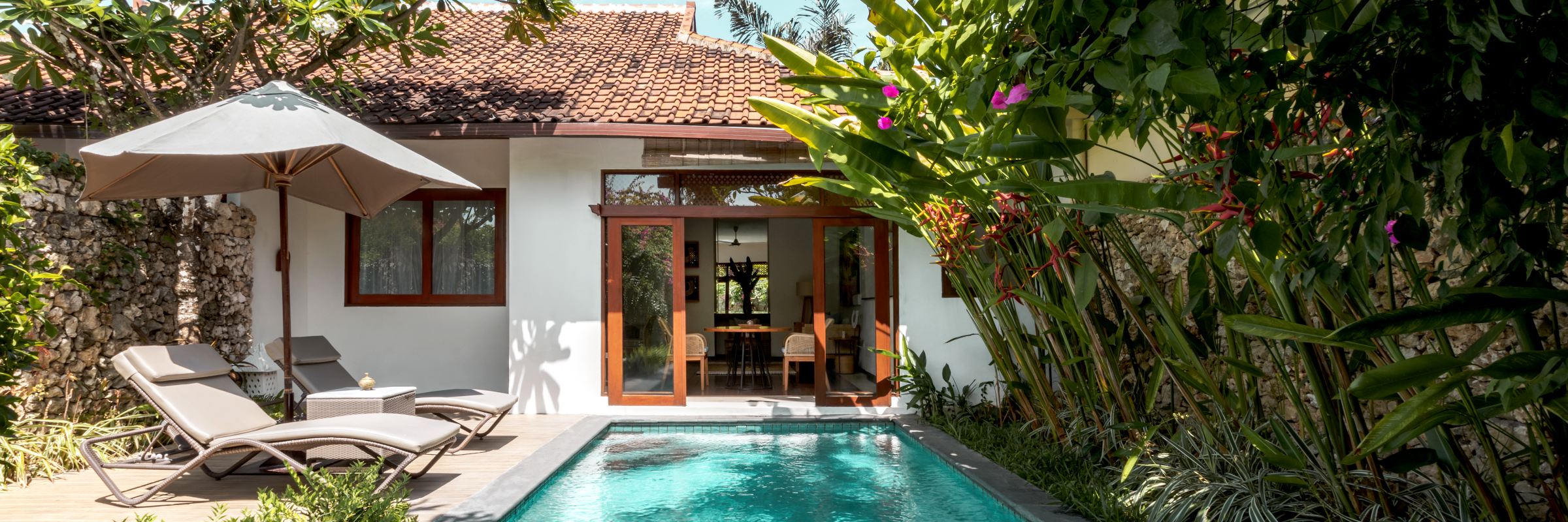 Pool Villas verfügen jeweils über einen eigenen privaten Pool.