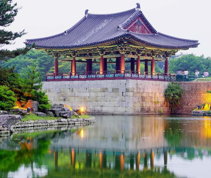 Der Anapji-Teich im südkoreanischen Gyeongju war früher Teil einer Palastanlage.