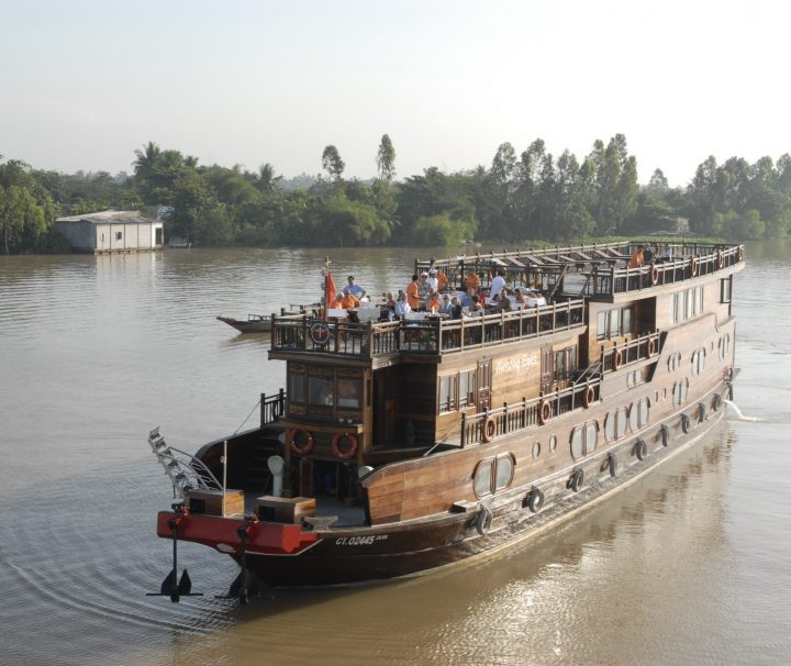 Produktbild-blick-Vietnam Kambodscha Reise inklusive 4-tägiger Mekong Kreuzfahrt auf der „Mekong Eyes Explorer“ Auf der Dschunke erwartet Sie ein stilvolles Ambiente in gemütlicher Atmosphäre.
