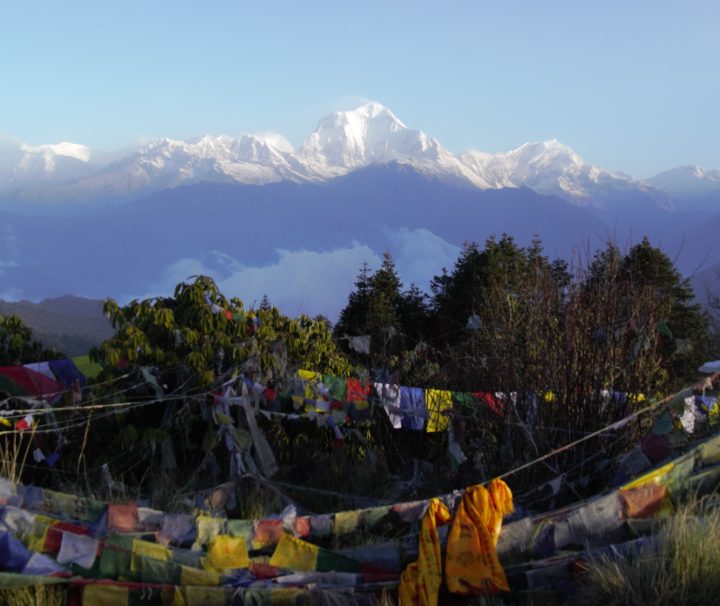 Ausblick von Poonhill Gipfel auf das Annapurna Massiv