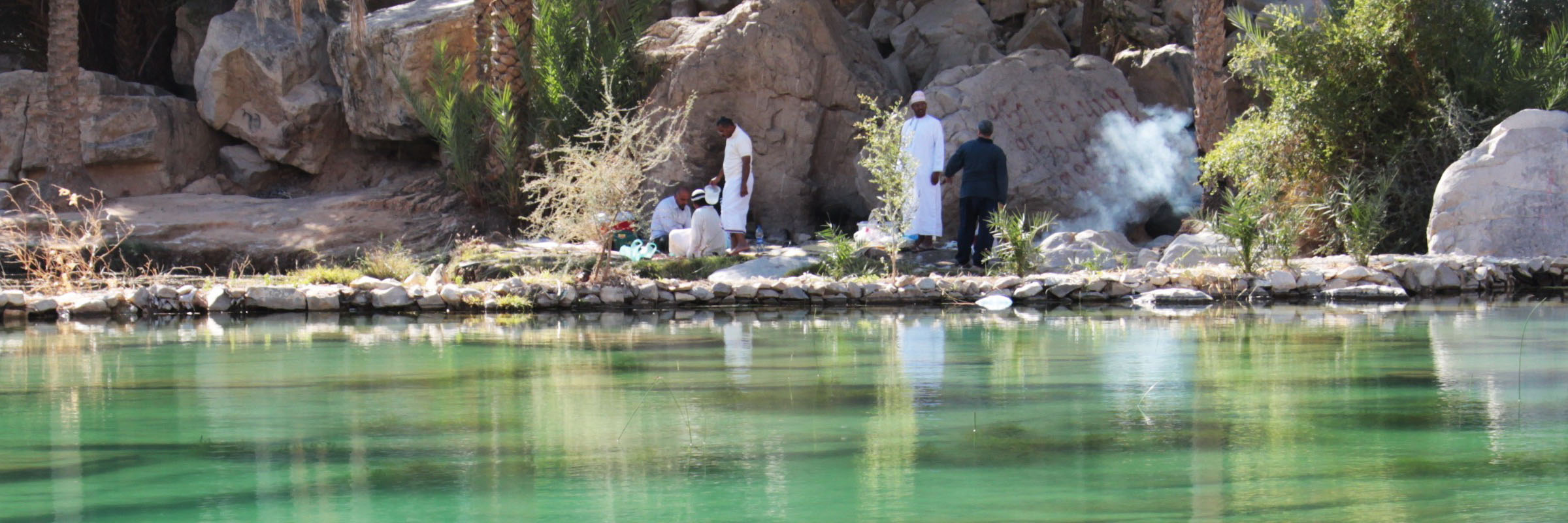 Süßwasserpool in der Oase Wadi Bani Khalid