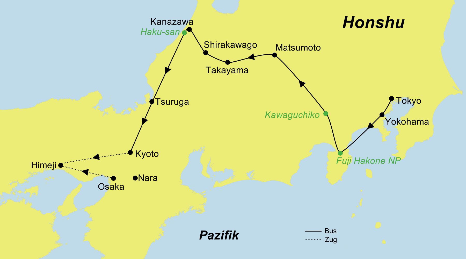 Reiseroute der Japan Rundreise | Ikebana
