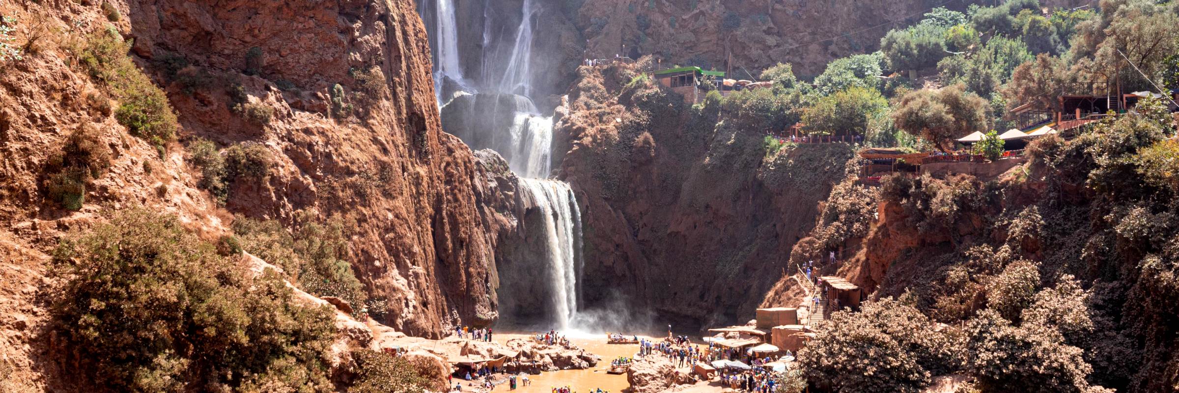 Die Ouzoud-Wasserfälle im Mittleren Atlas-Gebirge in Marokko