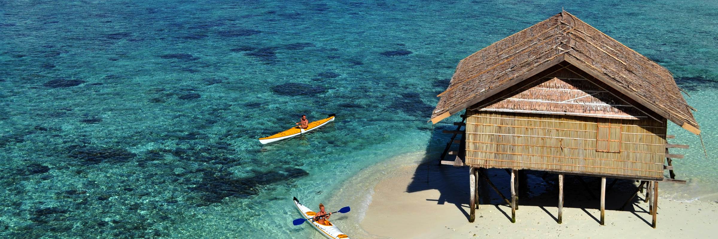 Ein Cottage im Kri Eco Resort in Raja Ampat in Indonesien