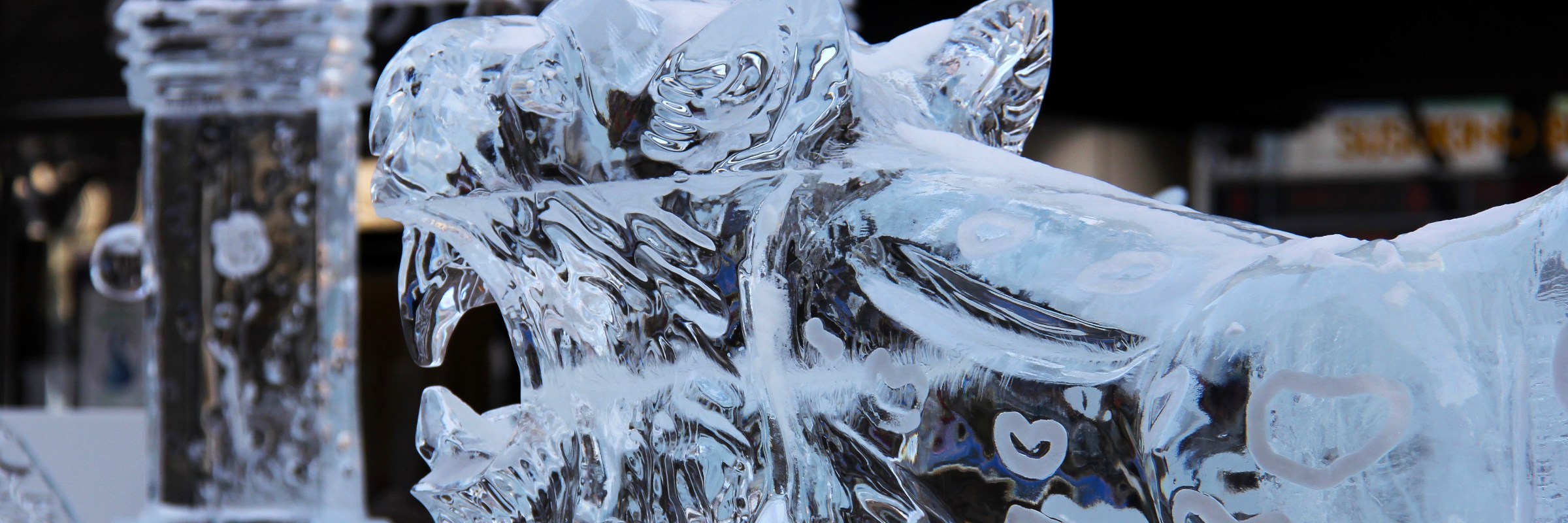 Eiskunst-Skulptur beim Sapporo Eis und Schnee Festival auf Hokkaido in Japan