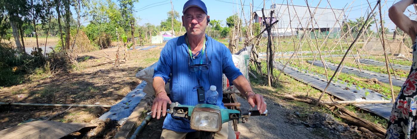 Leander Gerlach unterwegs am Mekong