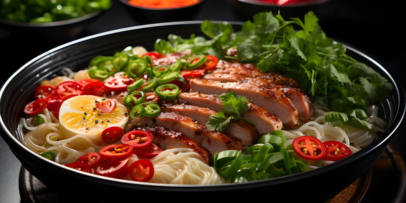 Die traditionelle vietnamesische Nudelsuppe Pho