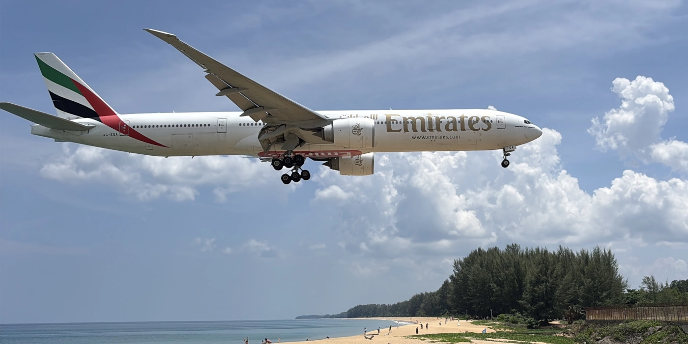 Emirates Tiefflug