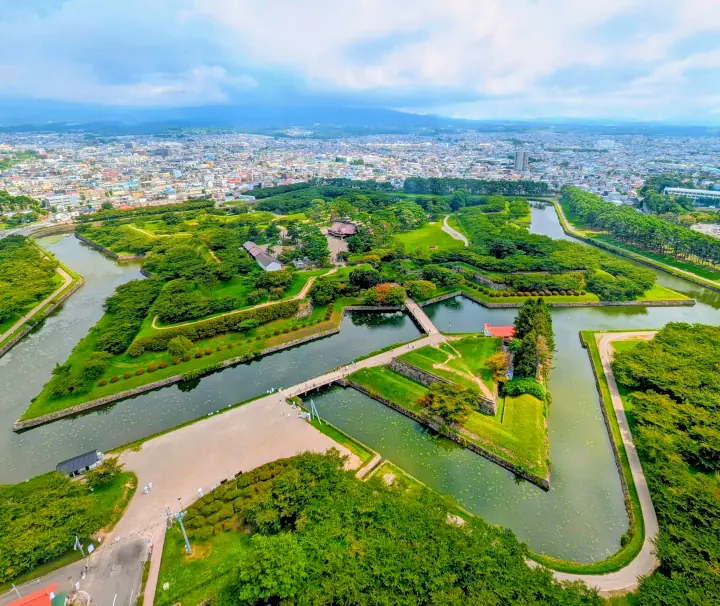 Goryōkaku-Park in Hakodate auf der japanischen Insel Hokkaido