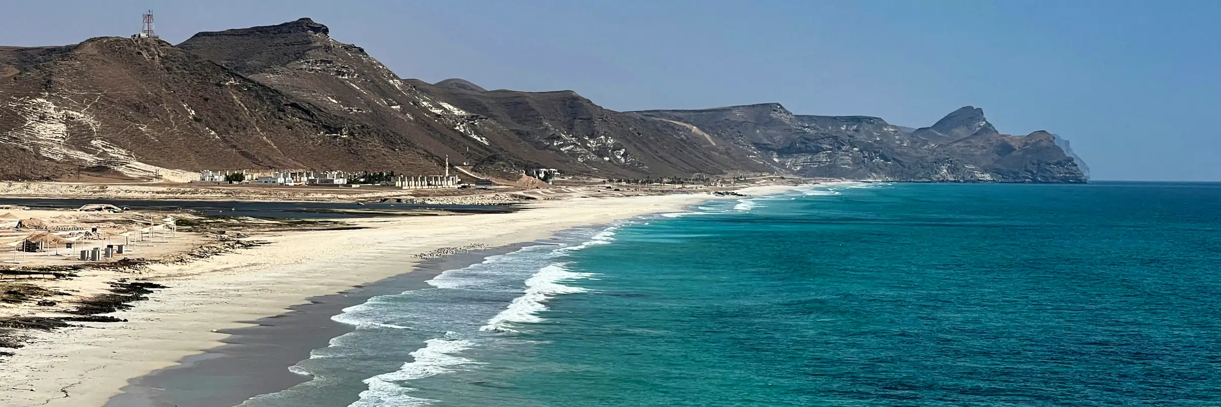 Der Mughsail Beach im Gouvernement Dhofar im Südwesten des Oman