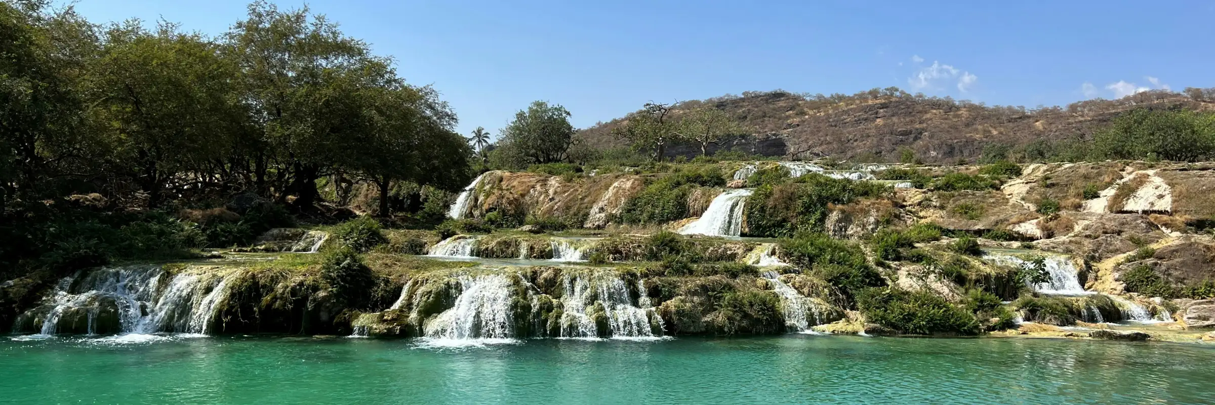 Wasserfälle von Wadi Darbat nahe Salalah im Oman